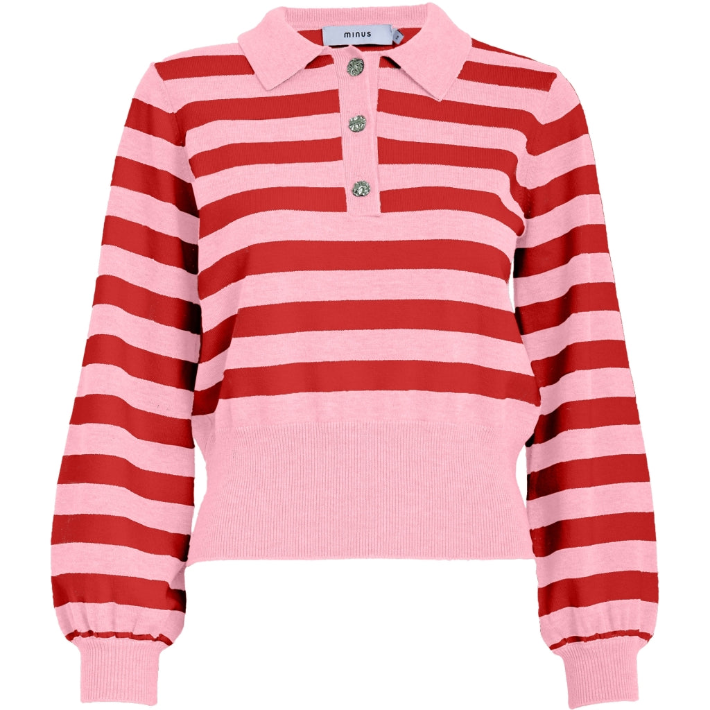 Minus MSAliana Knit Pullover Pullover 4088S Red/Pink Stripe