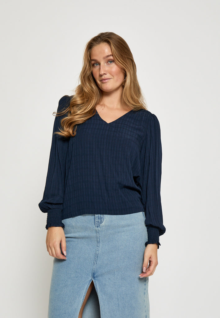 Minus MSAnine V-Neck Blouse Blouse 2994 Sky Captain