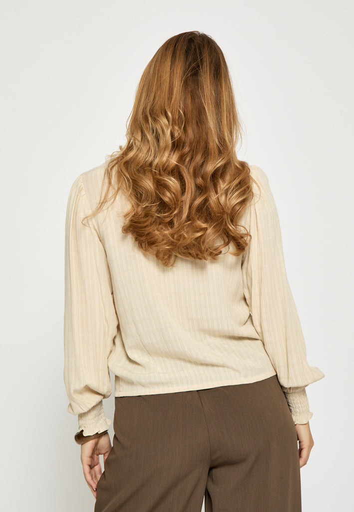 Minus MSAnine V-Neck Blouse Blouse 9015 Sand Gray