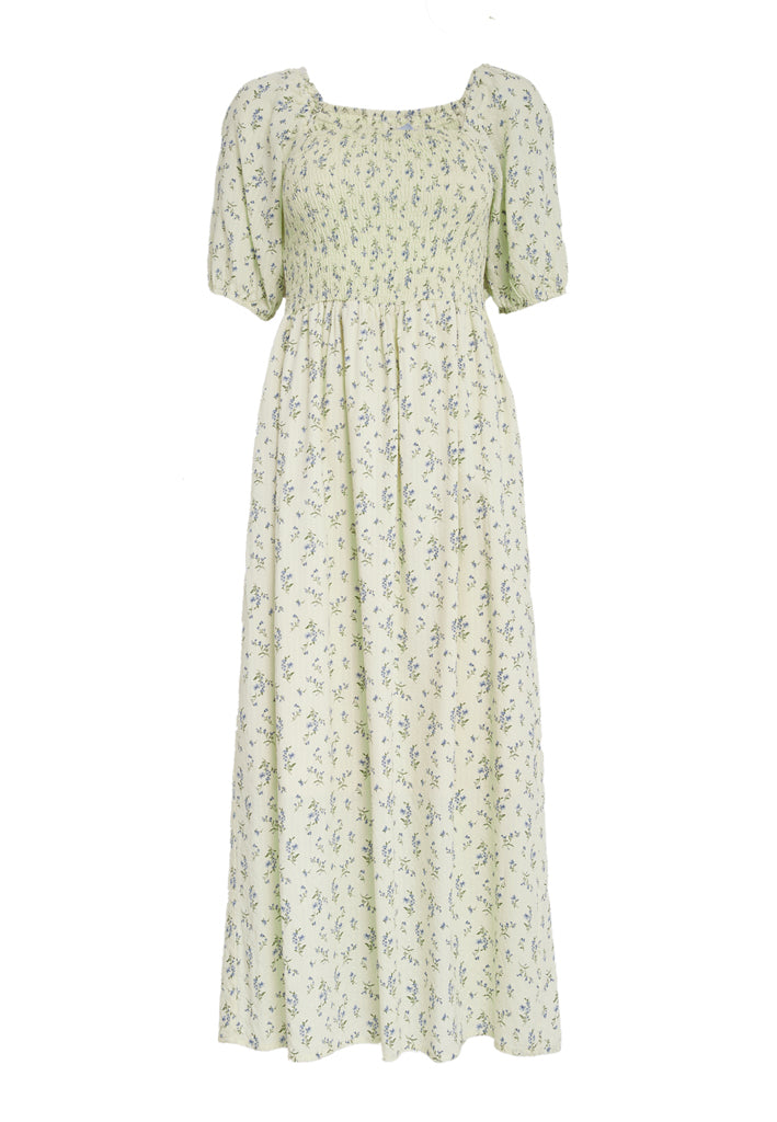 Minus MSAnni Midi Dress Dress 1004P Soft Yellow Print