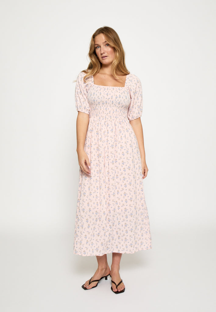 Minus MSAnni Midi Dress Dress 6029P Orchid Pink Print