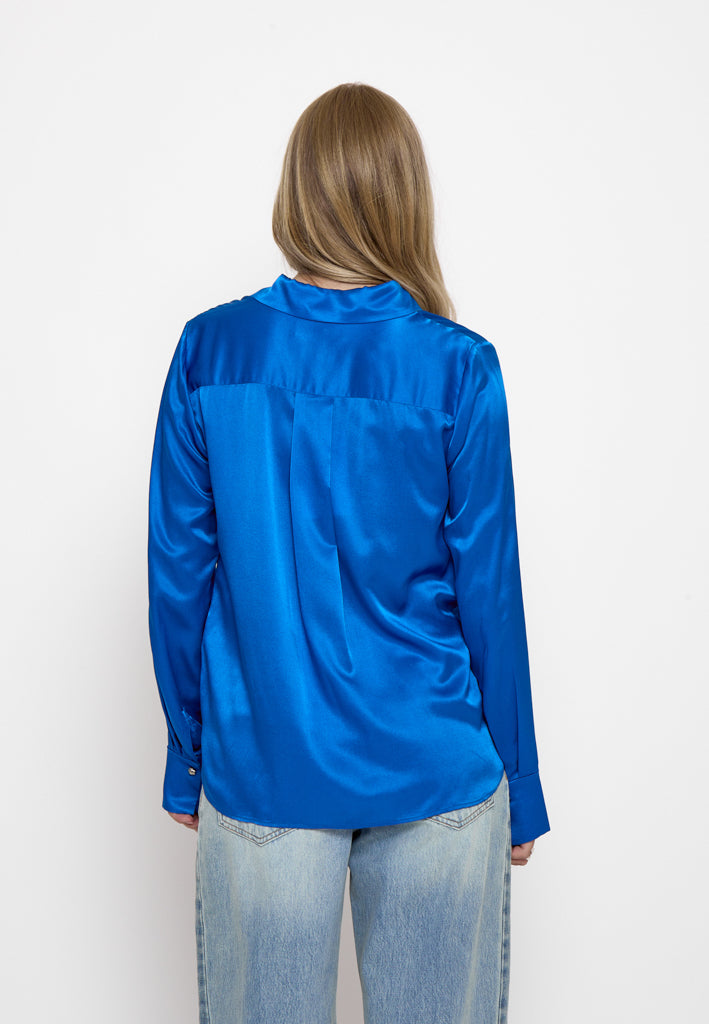Minus MSAnnie Silk Shirt Shirt 1537 DAPHNE BLUE
