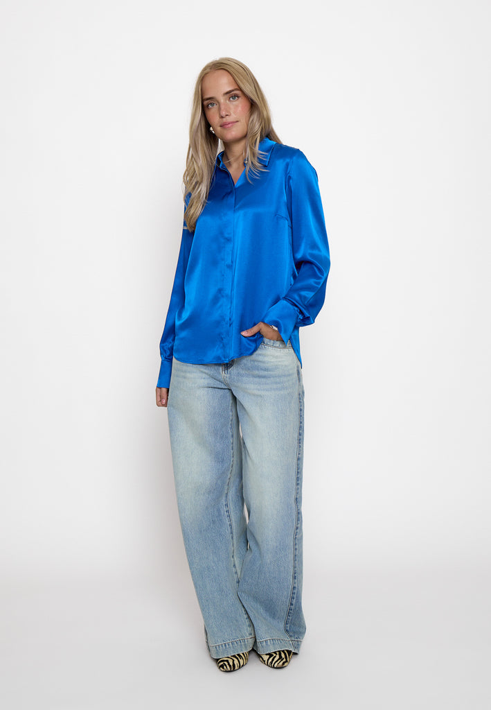 Minus MSAnnie Silk Shirt Shirt 1537 DAPHNE BLUE