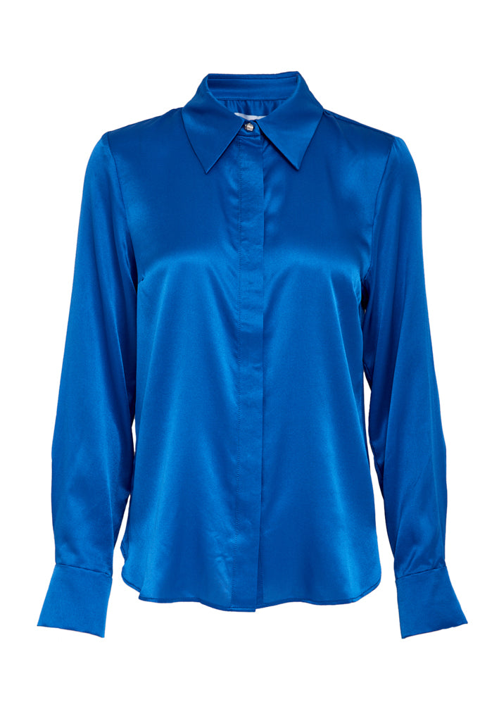 Minus MSAnnie Silk Shirt Shirt 1537 DAPHNE BLUE