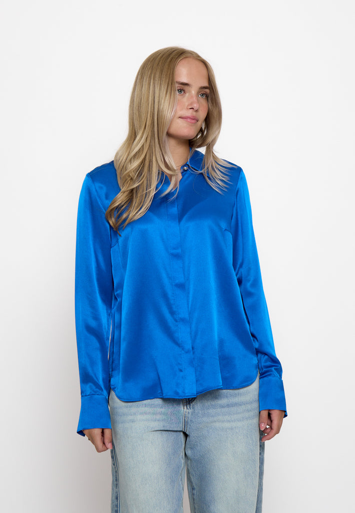 Minus MSAnnie Silk Shirt Shirt 1537 DAPHNE BLUE