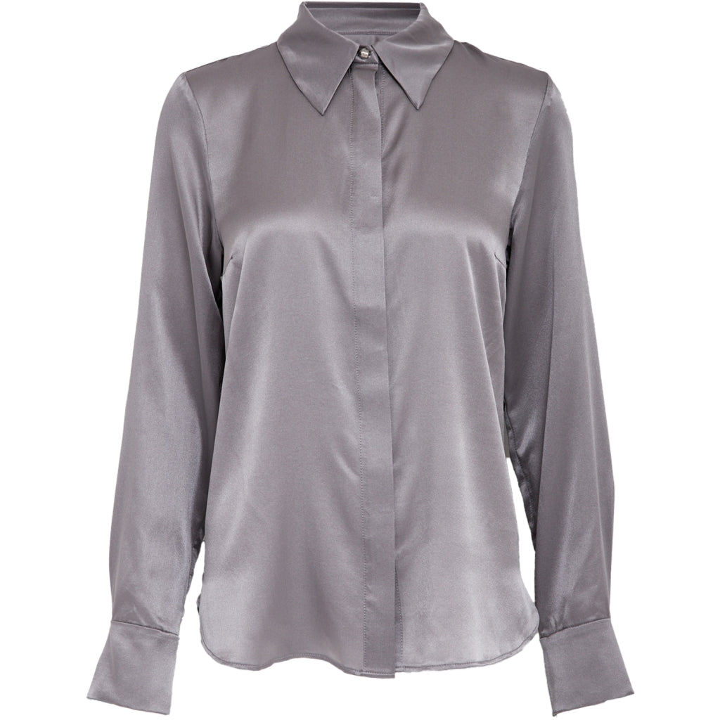 Minus MSAnnie Silk Shirt Shirt 162 Frost Gray