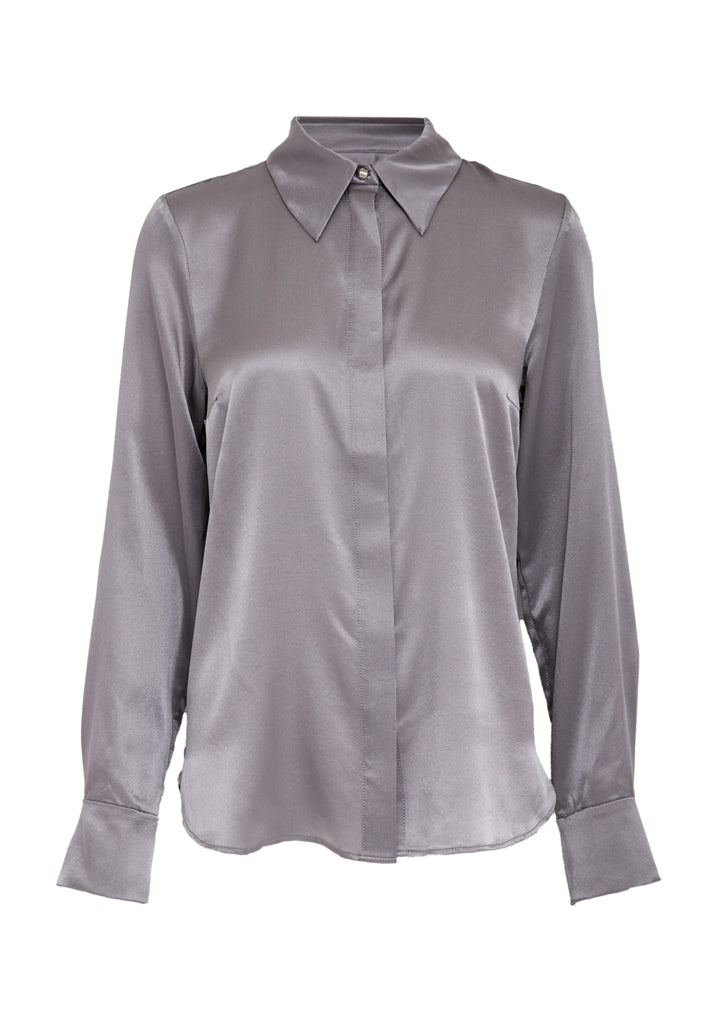 Minus MSAnnie Silk Shirt Shirt 162 Frost Gray