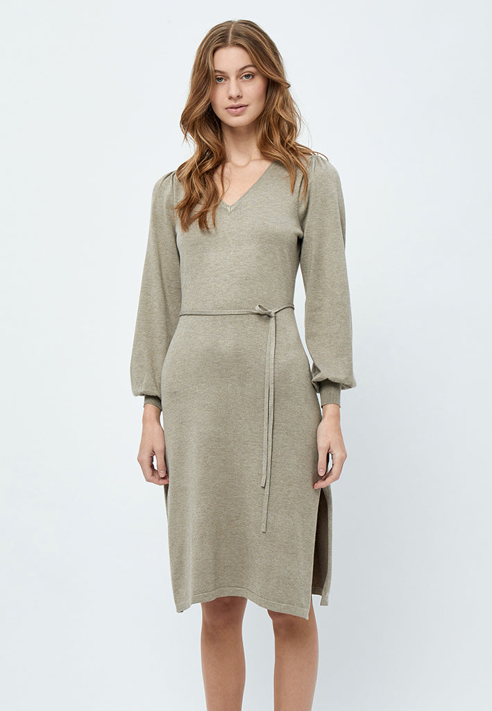 Minus MSAstrid Knit Midi Dress Dress 399 Wood Smoke Melange