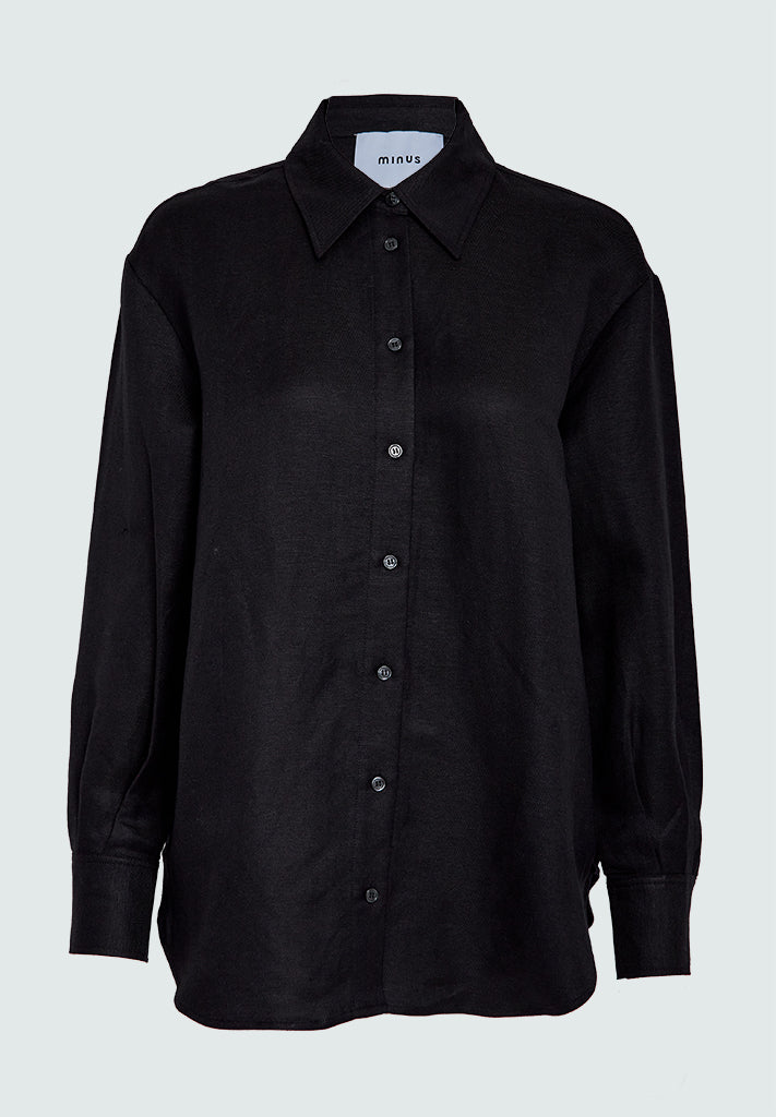Minus MSAuguste Linen Shirt Shirt 100 Black