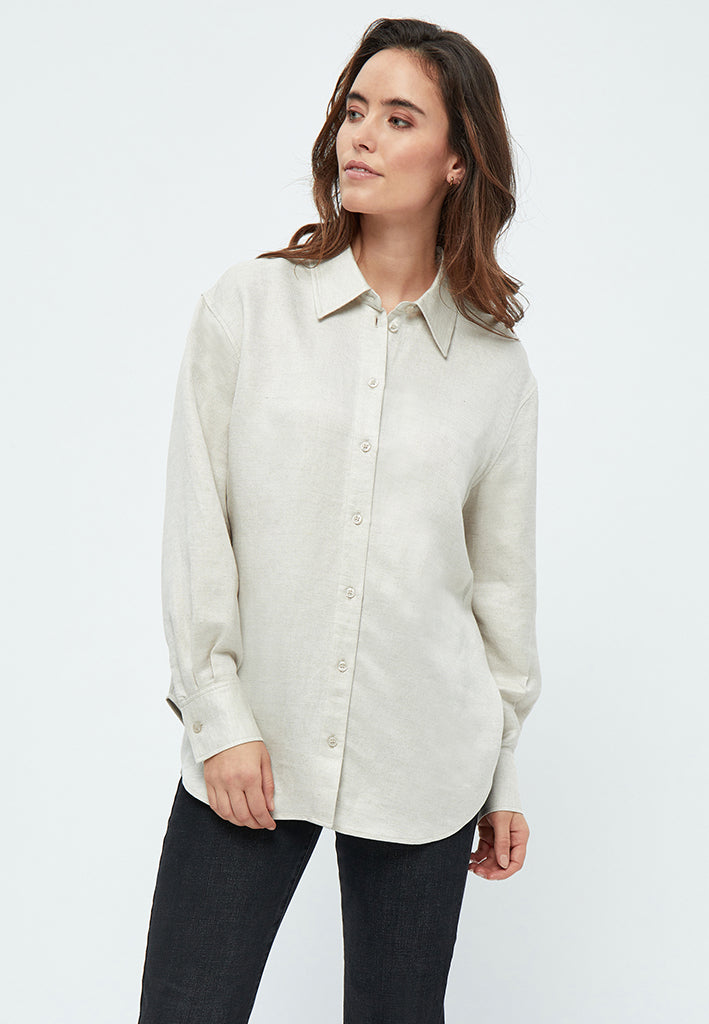 Minus MSAuguste Linen Shirt Shirt 353M Nomad Sand Melange