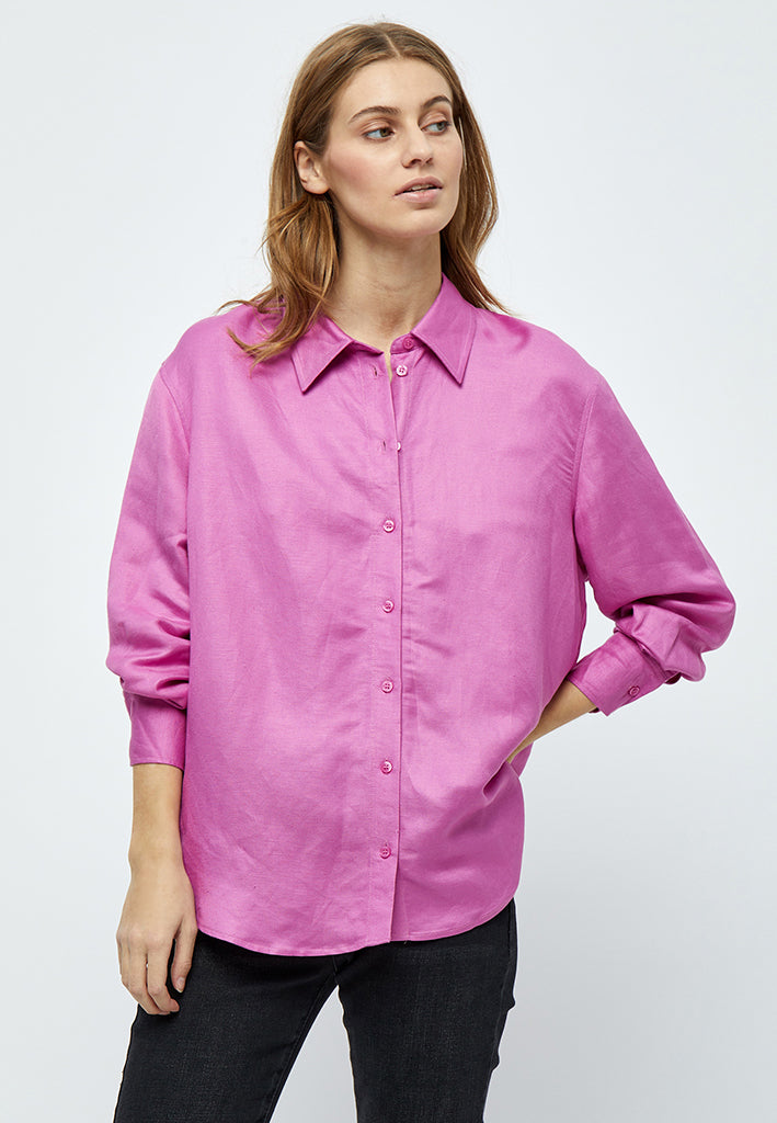 Minus MSAuguste Linen Shirt Shirt 7211 Super Pink