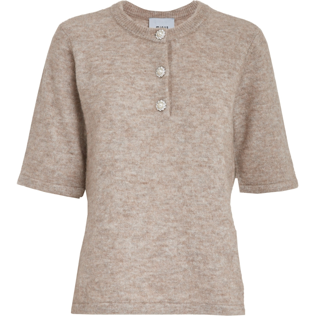 Minus MSAurelia Knit T-Shirt Pullover 331M String Melange