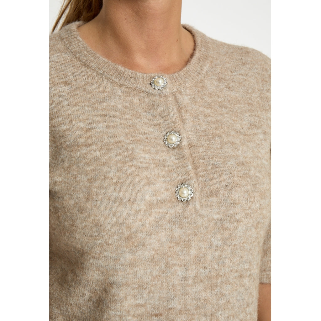 Minus MSAurelia Knit T-Shirt Pullover 331M String Melange