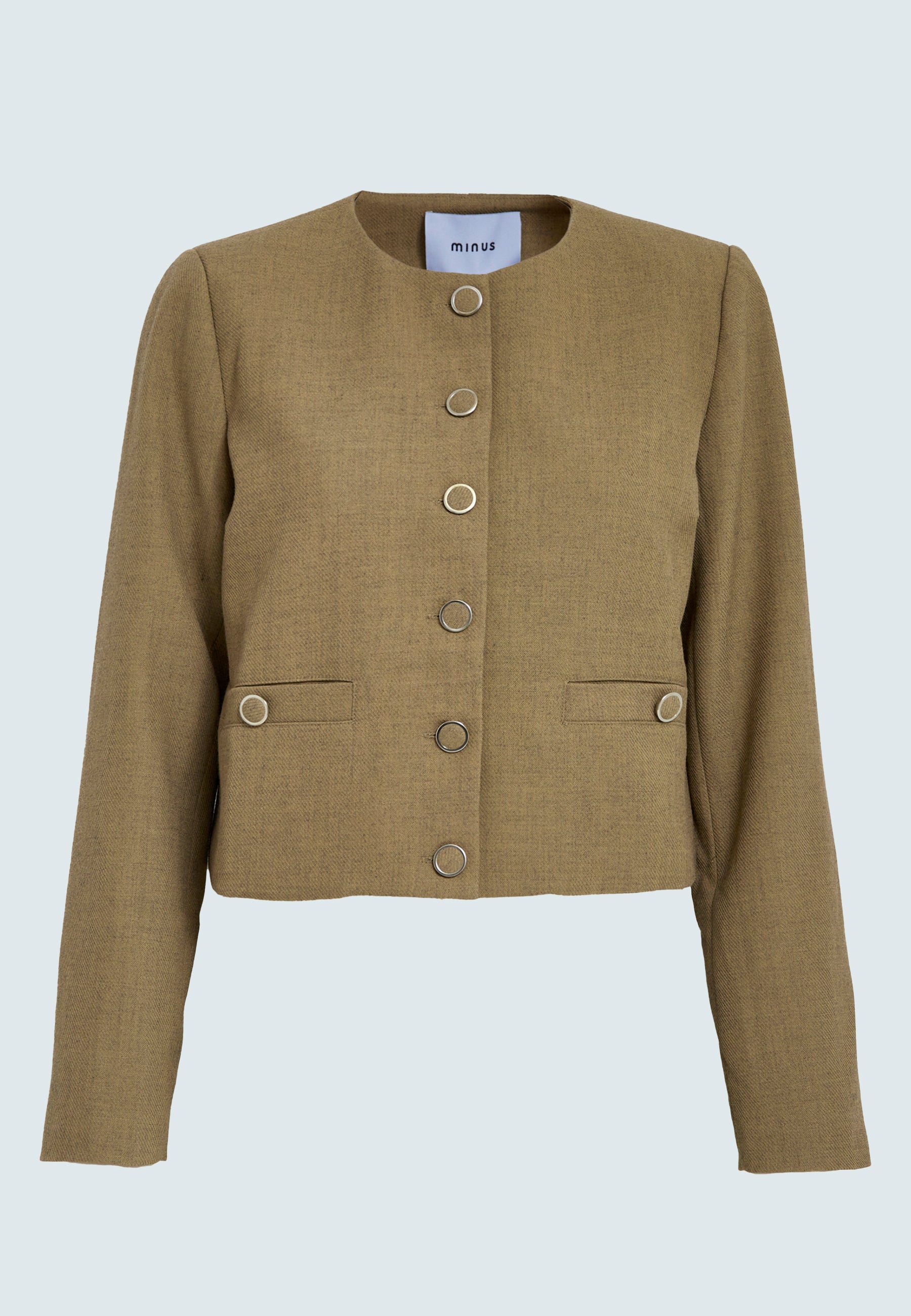 Minus MSAya Short Jacket Jacket 0312M Tan Melange