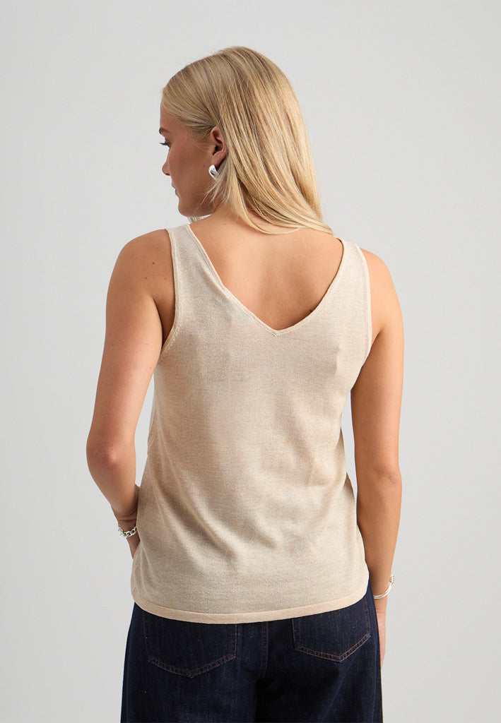 Minus MSCarli Knit Top Top 348L Medal Gold Metallic