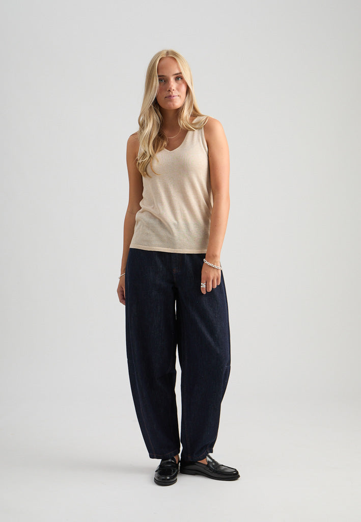 Minus MSCarli Knit Top Top 348L Medal Gold Metallic
