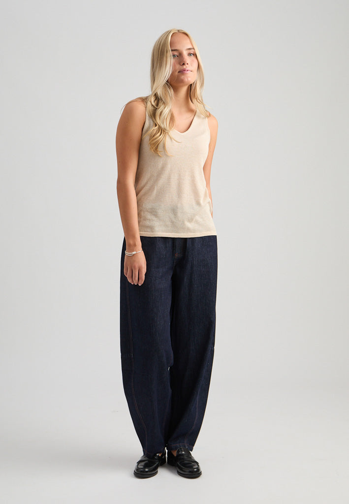 Minus MSCarli Knit Top Top 348L Medal Gold Metallic