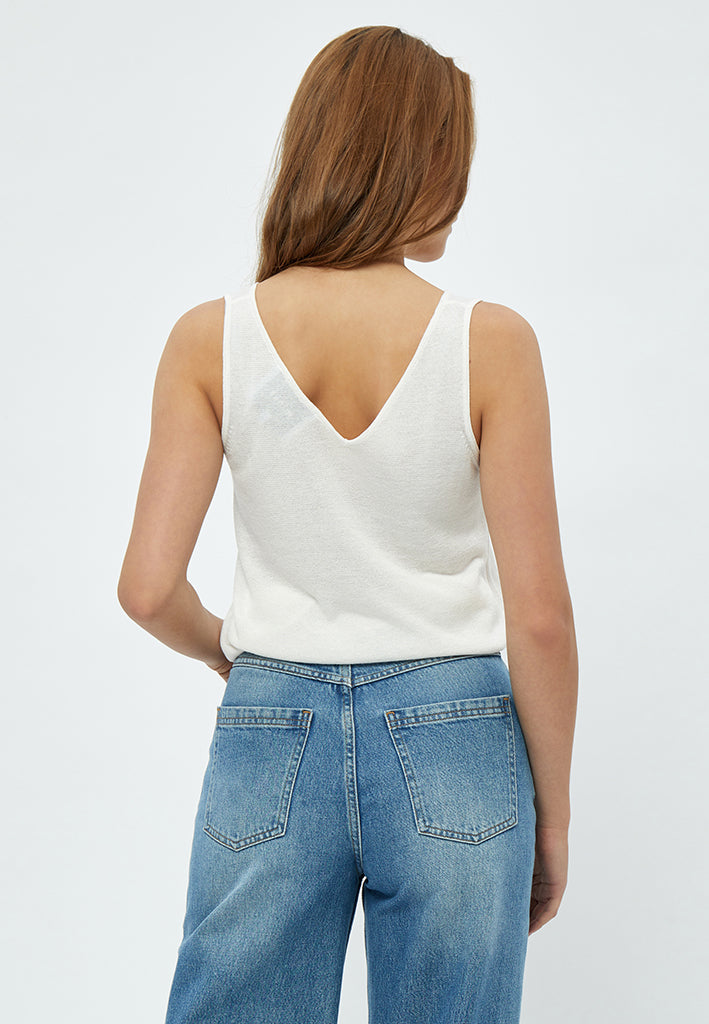 Minus MSCarli Knit Top Top 209L Broken White Lurex