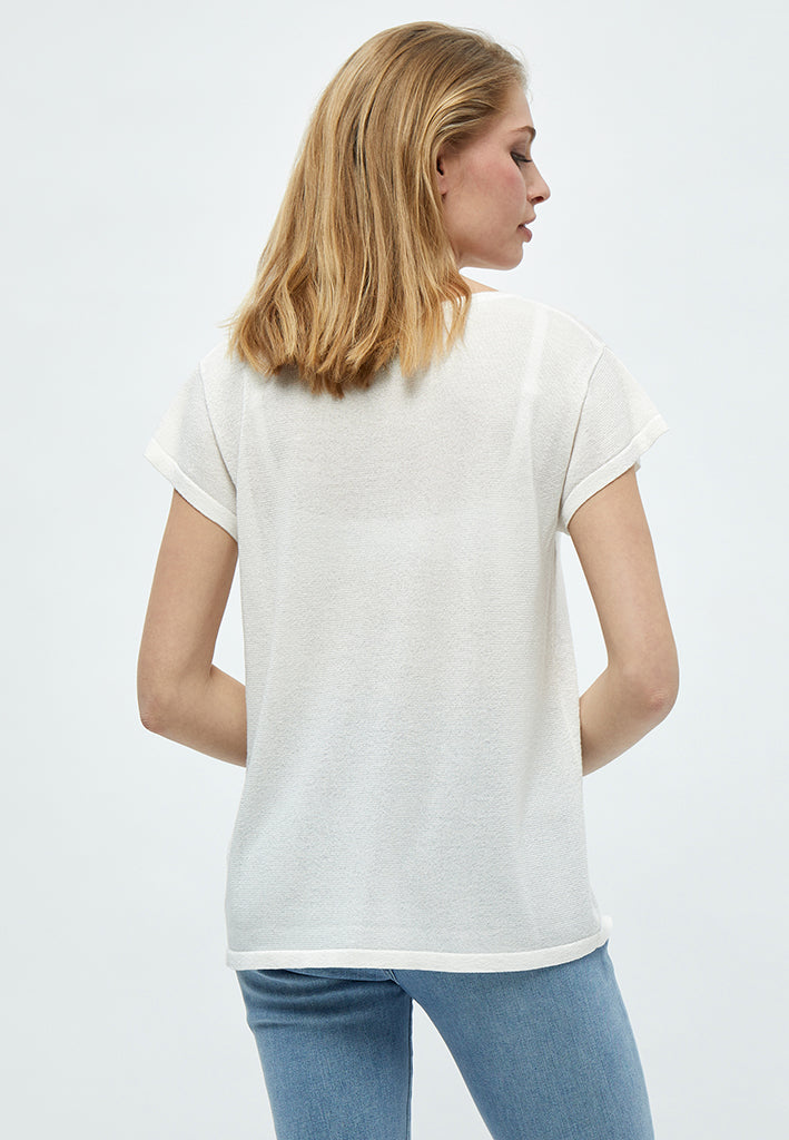 Minus MSCarlina Knit T-Shirt T-Shirt 209L Broken White Lurex