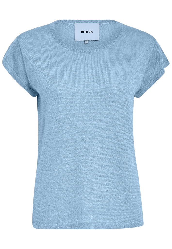 Minus MSCarlina Knit T-Shirt T-Shirt 2284MET Skyway Blue Metal.