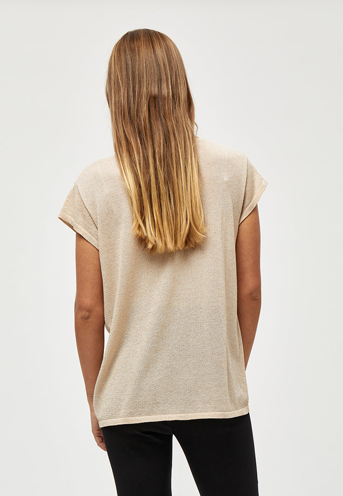 Minus MSCarlina Knit T-Shirt T-Shirt 348L Medal Gold Metallic