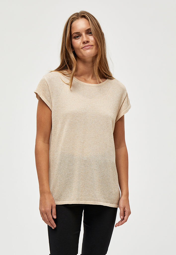 Minus MSCarlina Knit T-Shirt T-Shirt 348L Medal Gold Metallic