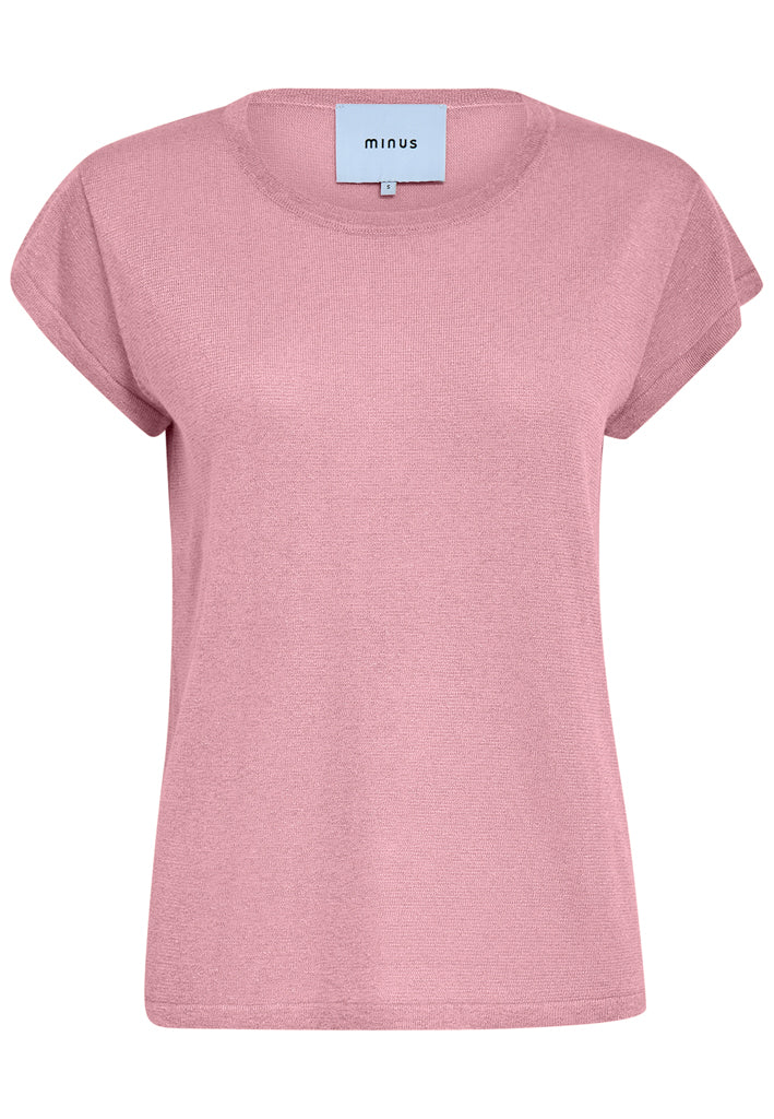 Minus MSCarlina Knit T-Shirt T-Shirt 4019MET Prism Pink Metal.