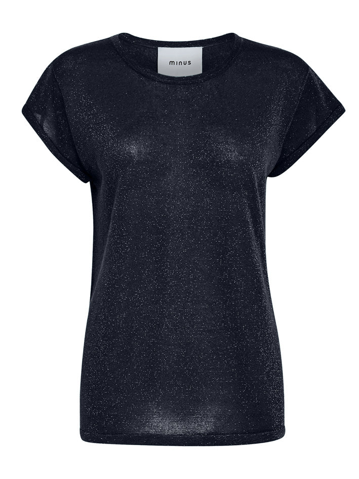 Minus MSCarlina Knit T-Shirt T-Shirt 5270MET Black iris Metal.