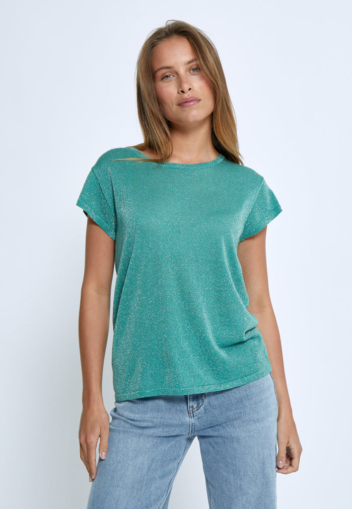Minus MSCarlina Knit T-Shirt T-Shirt 5811MET Frosty Spruce Met.