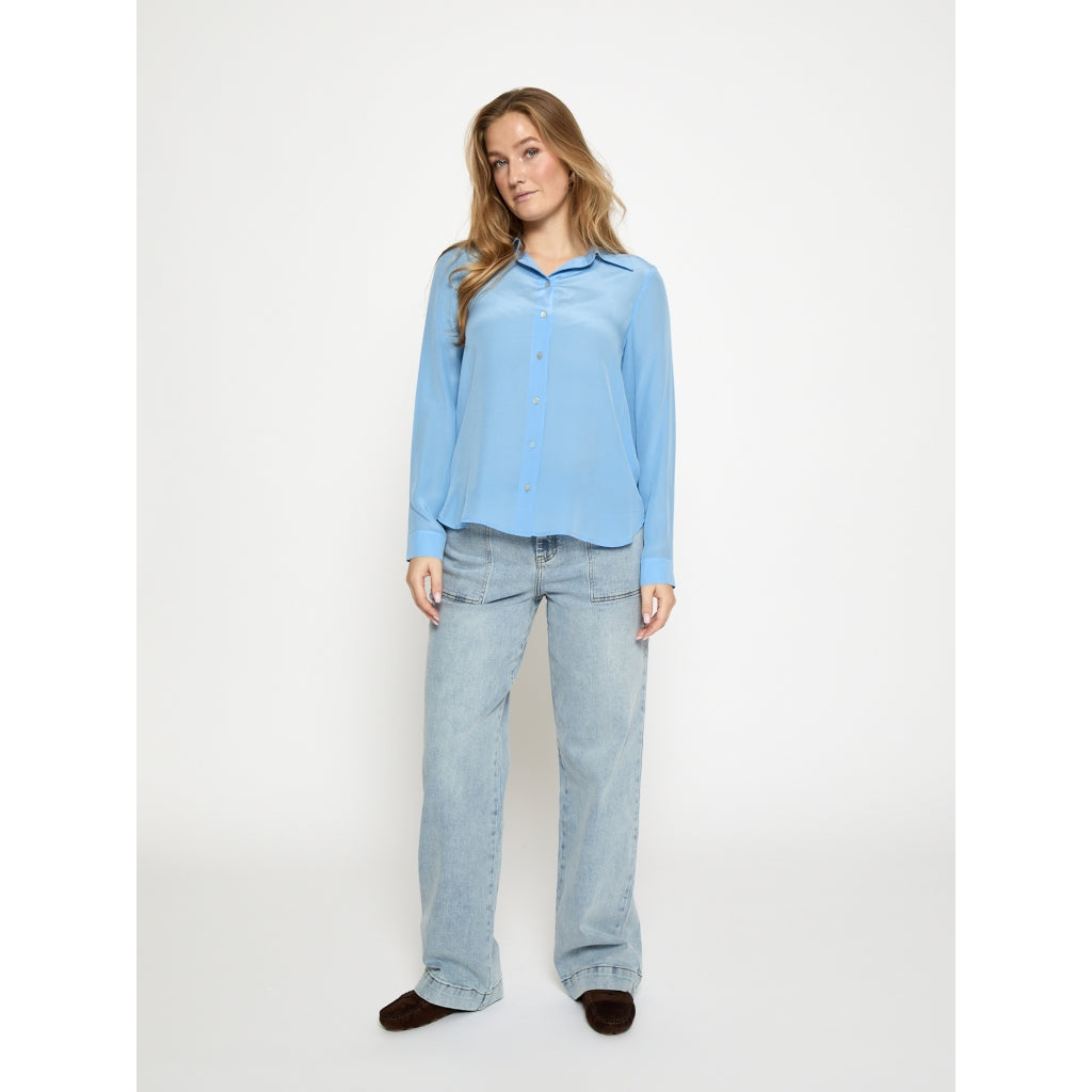 Minus MSCaty Silk Shirt Shirt 2284 Skyway Blue