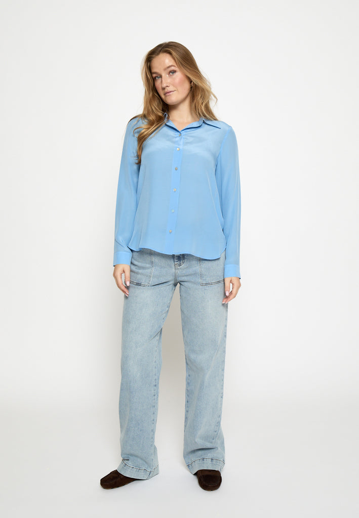 Minus MSCaty Silk Shirt Shirt 2284 Skyway Blue