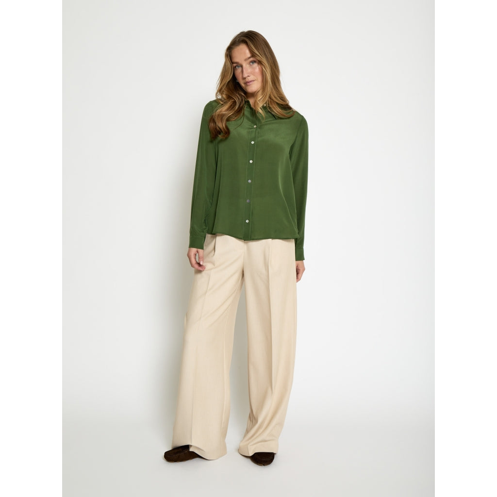 Minus MSCaty Silk Shirt Shirt 3835 Rifle Green