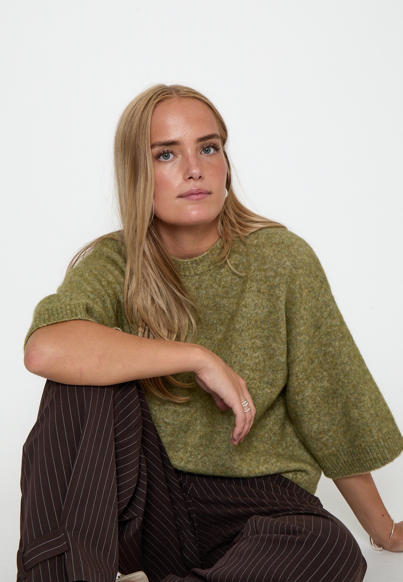 Minus MSCheryl Knit Pullover Pullover 449 Fir Green Melange