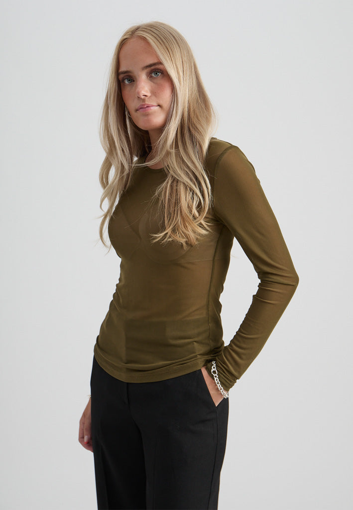 Minus MSDajana Long Sleeve Top Top 5168 Beech Green