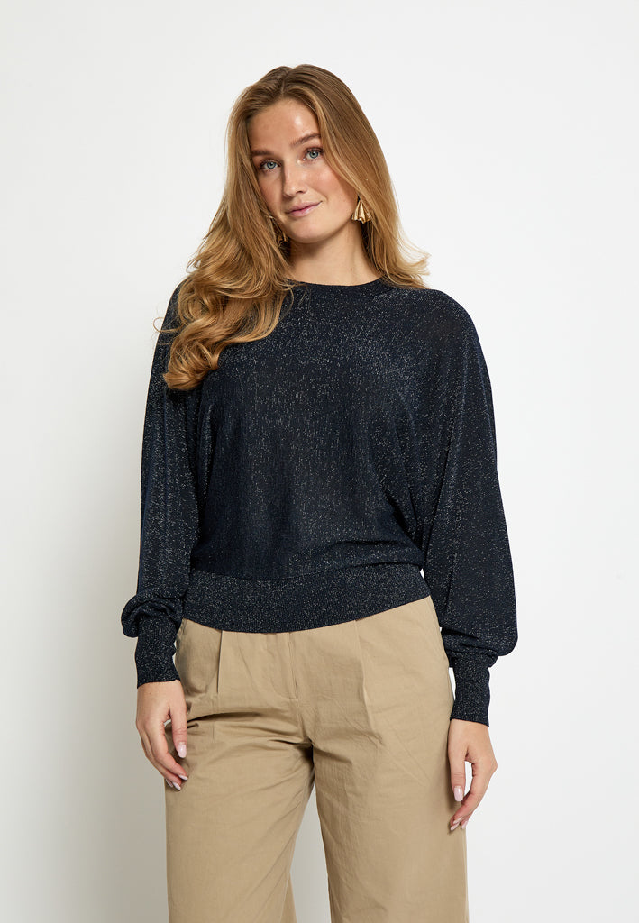 Minus MSDana Metallic Bat Sleeve Pullover Pullover 5270MET Black iris Metal.