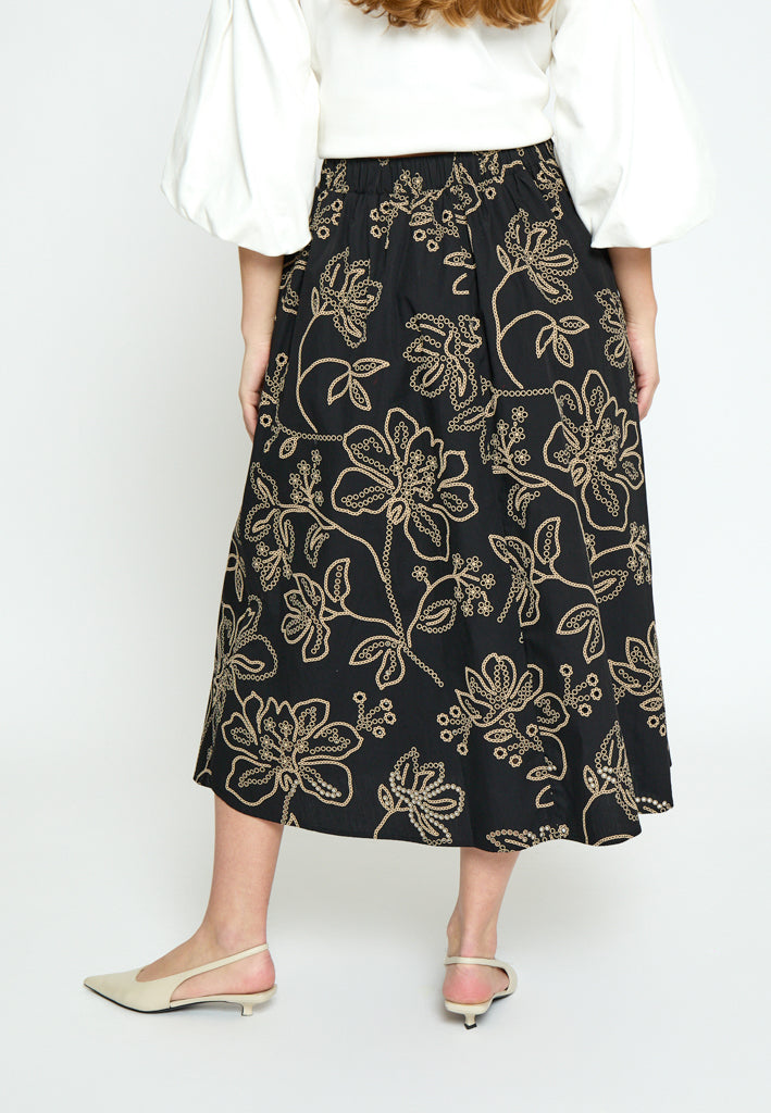 Minus MSDavina Midi Skirt Skirt 100 Black