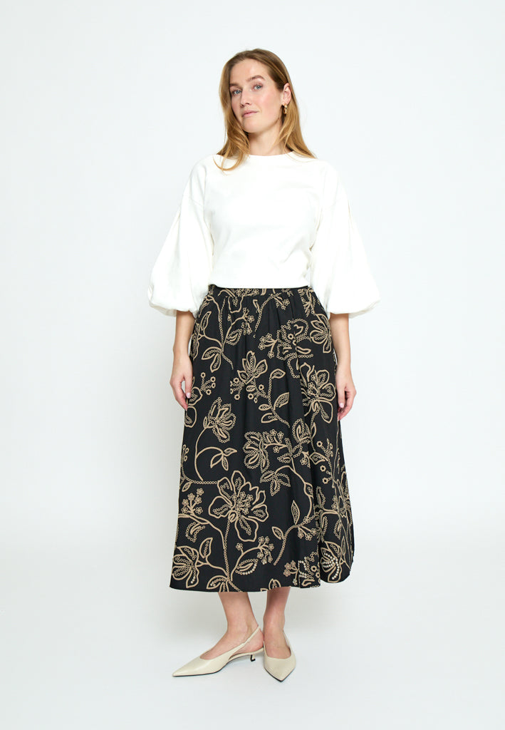 Minus MSDavina Midi Skirt Skirt 100 Black