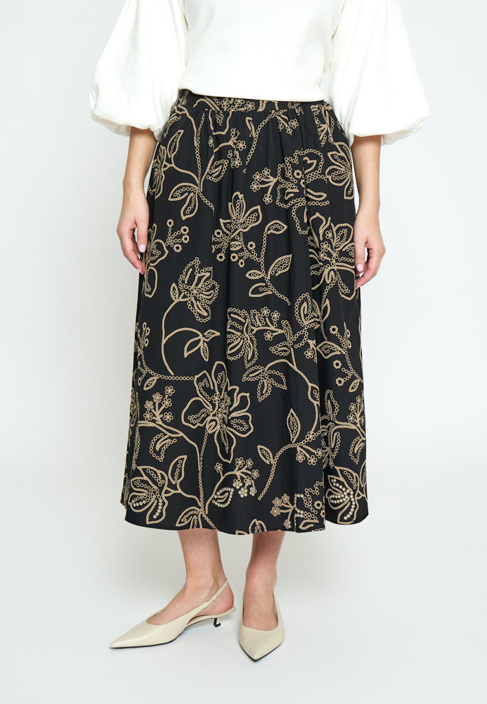 Minus MSDavina Midi Skirt Skirt 100 Black