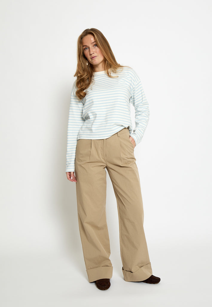 Minus MSDenisa Striped Long Sleeve T-shirt T-Shirt 2284S Skyway Blue Stripe