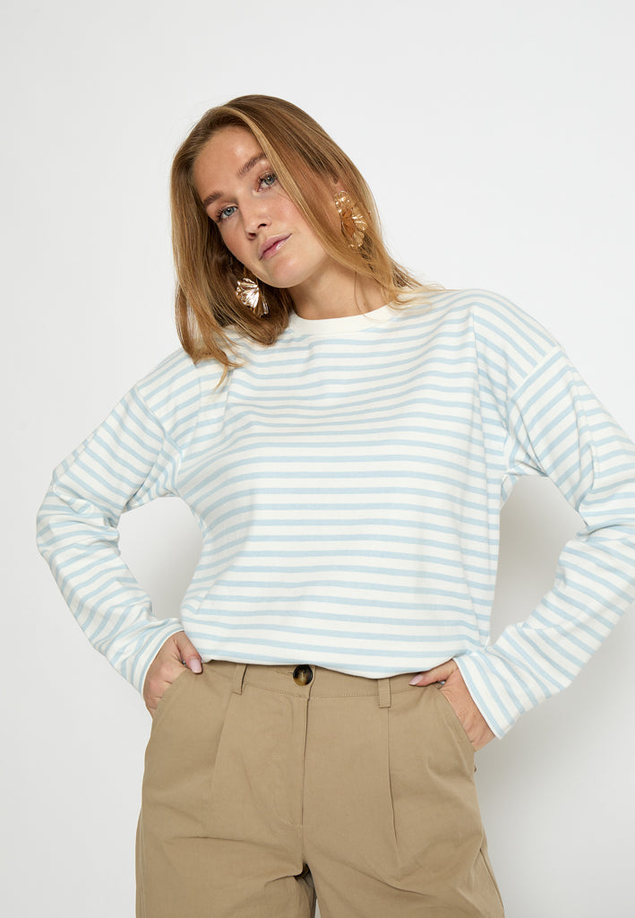 Minus MSDenisa Striped Long Sleeve T-shirt T-Shirt 2284S Skyway Blue Stripe