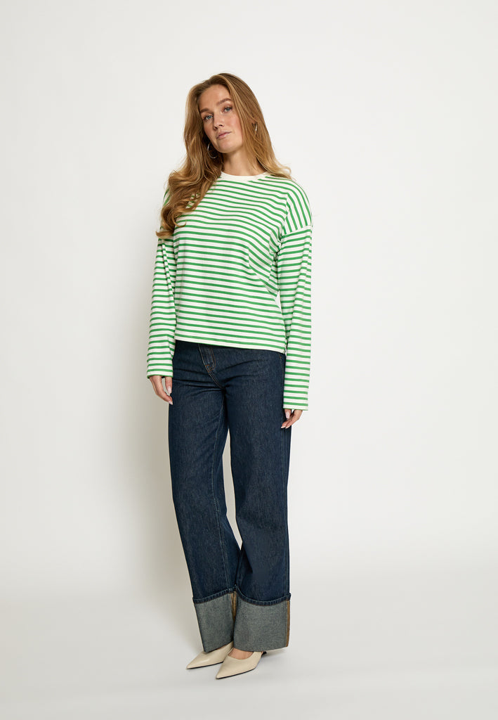 Minus MSDenisa Striped Long Sleeve T-shirt T-Shirt 3032S Greenbriar Stripe