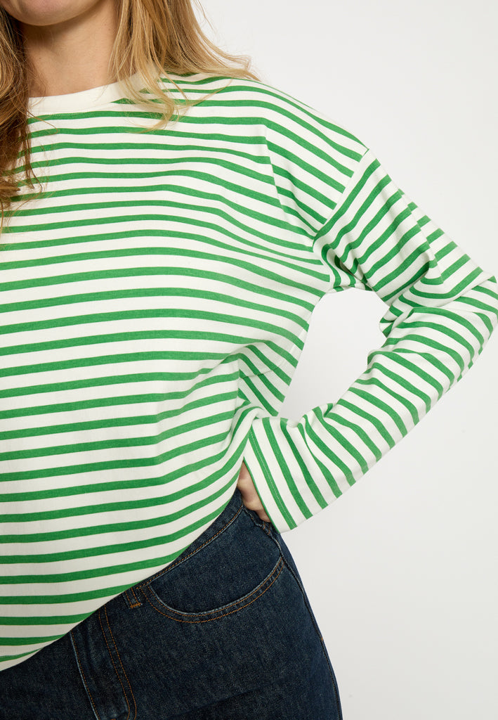 Minus MSDenisa Striped Long Sleeve T-shirt T-Shirt 3032S Greenbriar Stripe