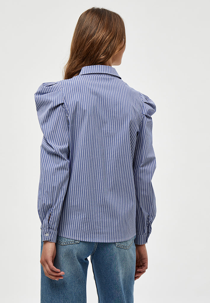 Minus MSElayna Striped Shirt Shirt 9336S Blue Zen Stripe