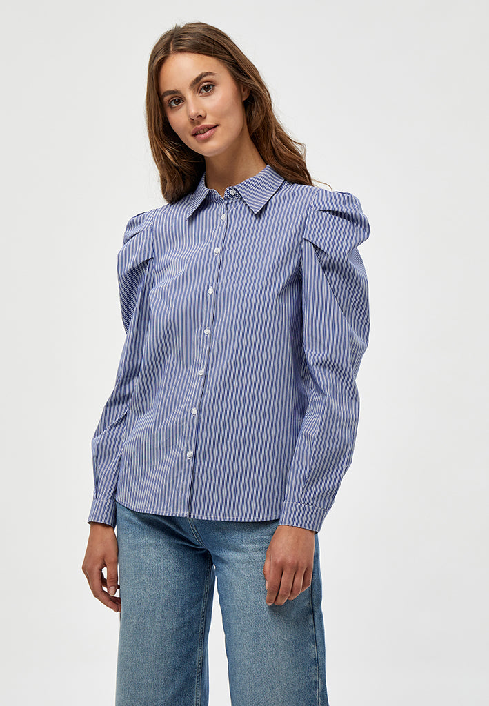 Minus MSElayna Striped Shirt Shirt 9336S Blue Zen Stripe