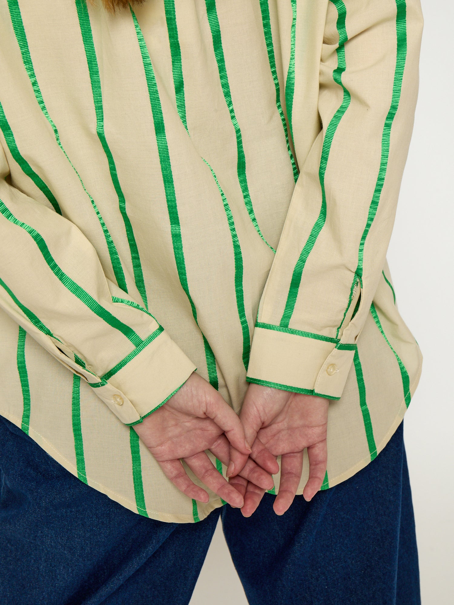 Minus MSEleni Oversize Shirt Shirt 3032S Greenbriar Stripe