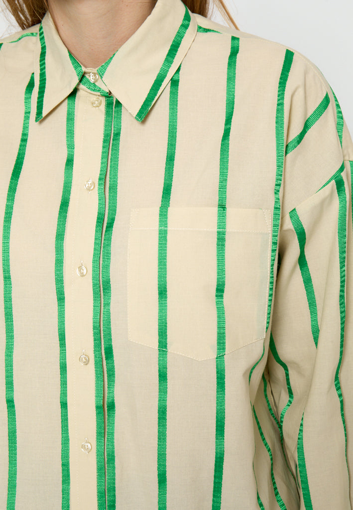 Minus MSEleni Oversize Shirt Shirt 3032S Greenbriar Stripe
