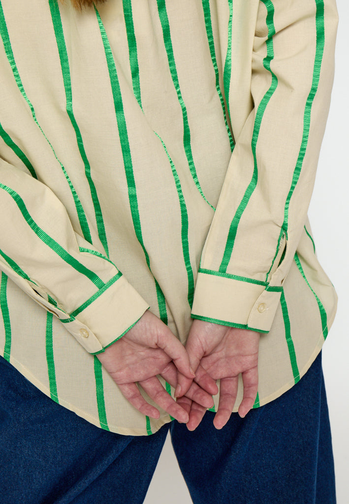 Minus MSEleni Oversize Shirt Shirt 3032S Greenbriar Stripe