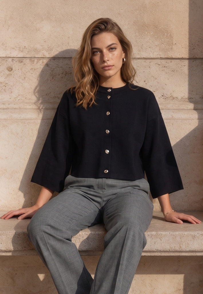 Minus MSElenora Knit Cardigan Cardigans 2994 Sky Captain