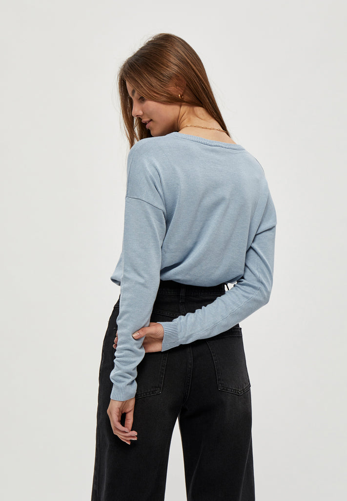 Minus MSElne Knit Pullover Pullover 500M Dusty Blue Melange