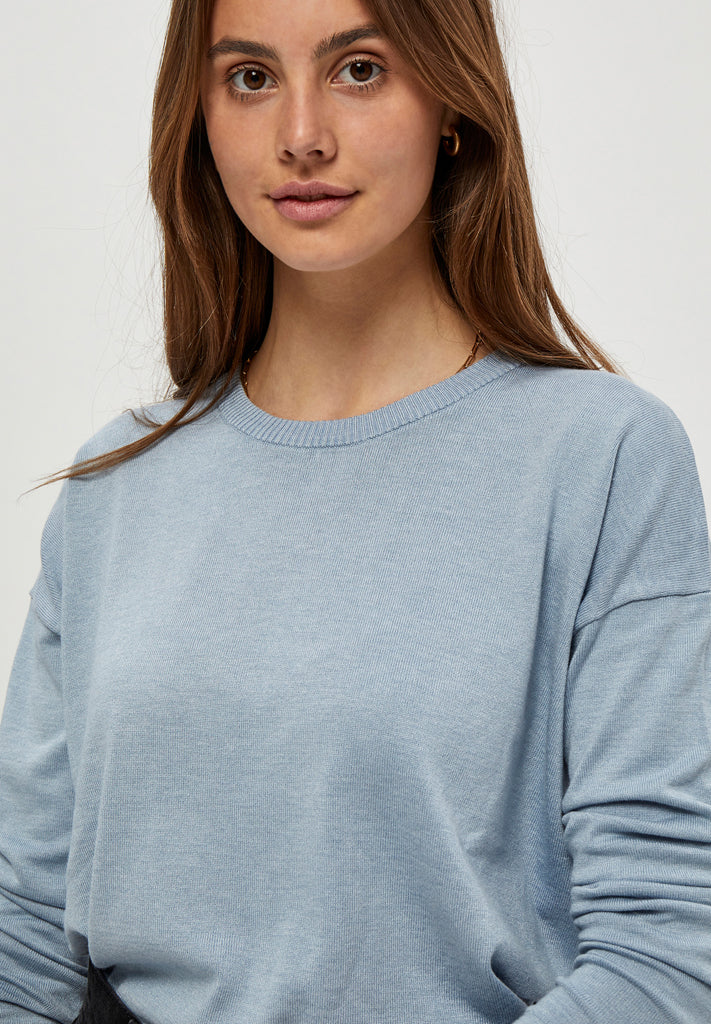 Minus MSElne Knit Pullover Pullover 500M Dusty Blue Melange